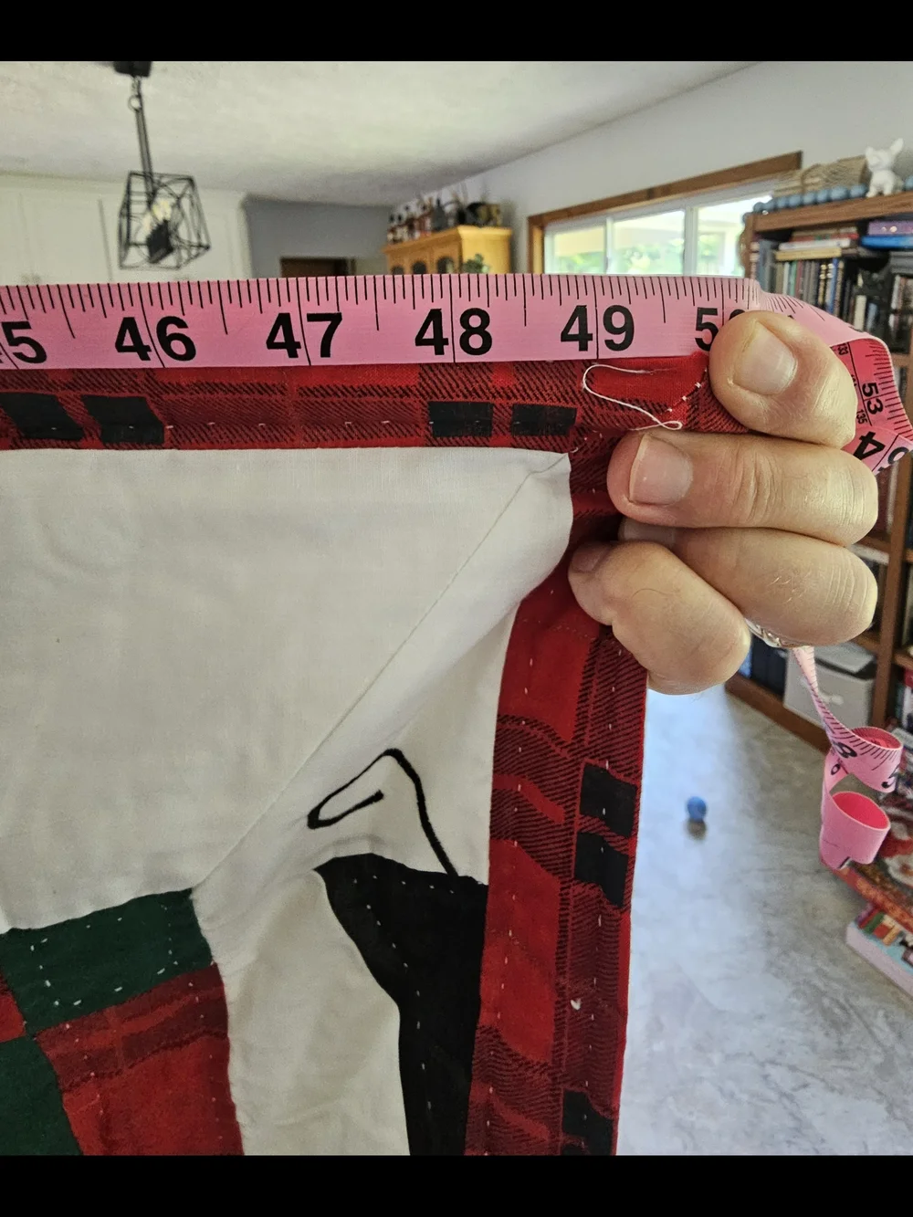 Patchwork Cat Quilt in Red, White, Black, Green, Blue, Yellow